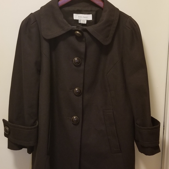 Zara Jackets & Coats Nwt Zara Basics Lined Peacoat Poshmark